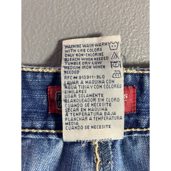 Vintage FADED GLORY Skort Denim Jean Med Wash Button Pockets 80s Womens 10 Blue - Picture 9 of 9